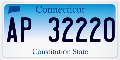 CT license plate AP32220