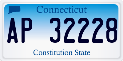 CT license plate AP32228