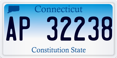 CT license plate AP32238
