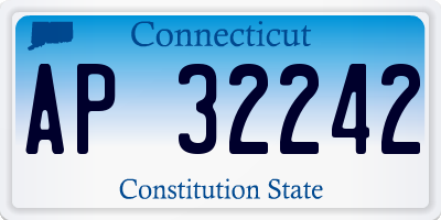 CT license plate AP32242