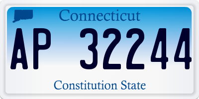 CT license plate AP32244