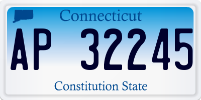 CT license plate AP32245