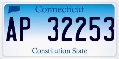 CT license plate AP32253