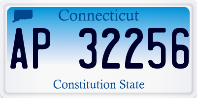 CT license plate AP32256