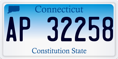 CT license plate AP32258