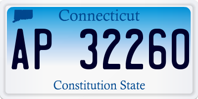 CT license plate AP32260
