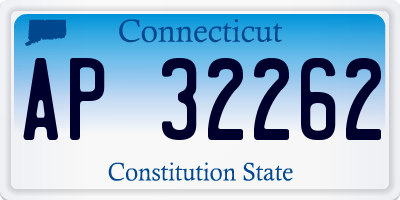 CT license plate AP32262