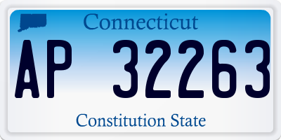 CT license plate AP32263