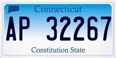CT license plate AP32267