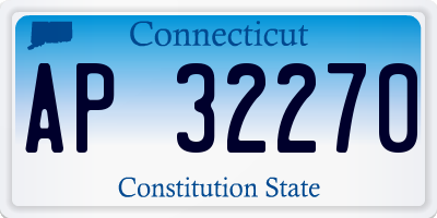 CT license plate AP32270