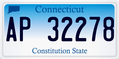 CT license plate AP32278