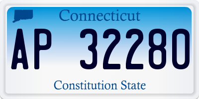 CT license plate AP32280