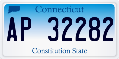 CT license plate AP32282