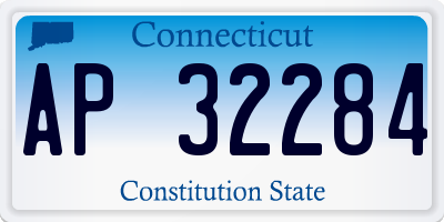 CT license plate AP32284