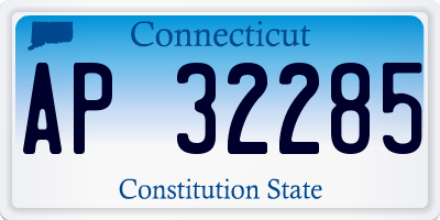 CT license plate AP32285