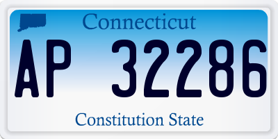 CT license plate AP32286