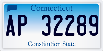 CT license plate AP32289