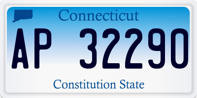 CT license plate AP32290