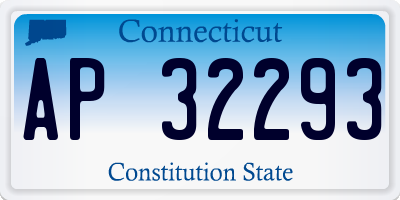 CT license plate AP32293