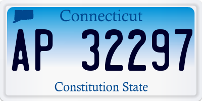 CT license plate AP32297