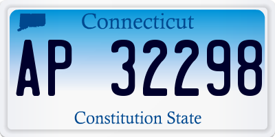 CT license plate AP32298