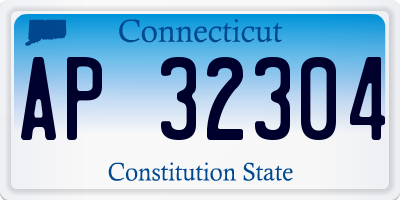 CT license plate AP32304