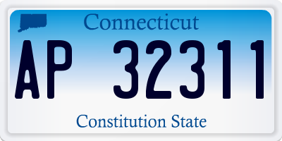CT license plate AP32311