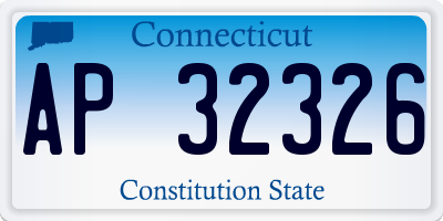 CT license plate AP32326