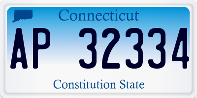 CT license plate AP32334