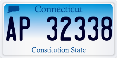 CT license plate AP32338