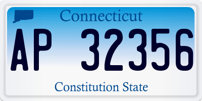 CT license plate AP32356