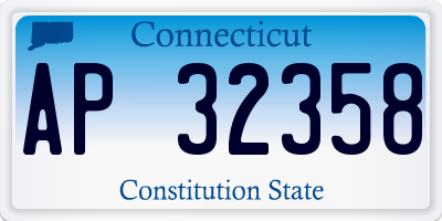 CT license plate AP32358