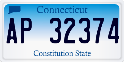 CT license plate AP32374