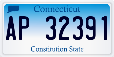CT license plate AP32391