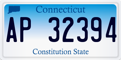 CT license plate AP32394