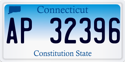 CT license plate AP32396