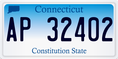 CT license plate AP32402