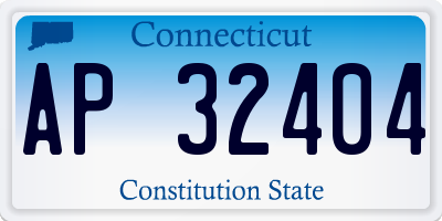 CT license plate AP32404