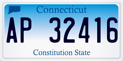 CT license plate AP32416