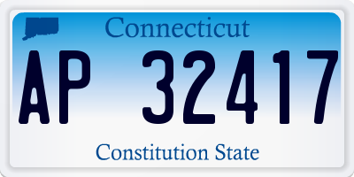 CT license plate AP32417