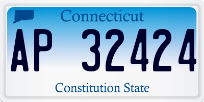 CT license plate AP32424