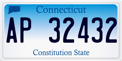 CT license plate AP32432