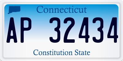 CT license plate AP32434
