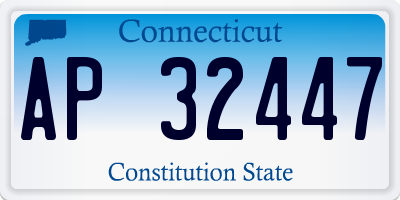 CT license plate AP32447