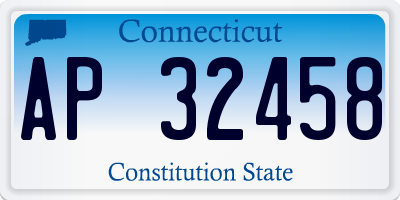 CT license plate AP32458