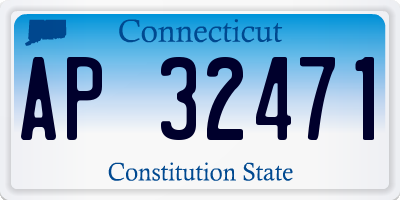 CT license plate AP32471
