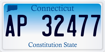 CT license plate AP32477