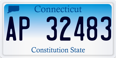 CT license plate AP32483