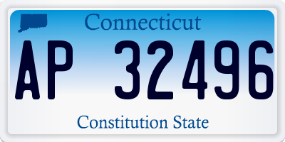CT license plate AP32496
