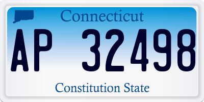 CT license plate AP32498